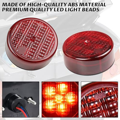 SAUTVS 2PCS Red LED Tail Lights for Kawasaki Teryx 4 Teryx4 2012-2016