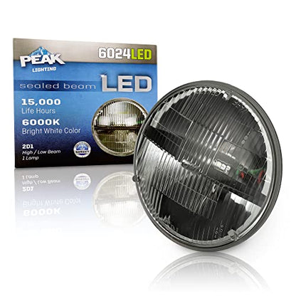 PEAK H6024 Sealed Beam 6000K LED Headlight - Pack of 1