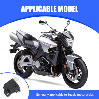 2 PCS Motorcycle Right Brake Light Switch, Right Front Hydraulic Brake Master Cylinder Light Stop Switch Kit, Handlebar Awitch Replacement, Universal for Motorcycles Off-Road Vehicles (Black)