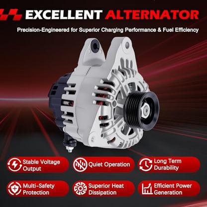 Alternator 11188 New 120A 12V for Santa Fe 2005-2006 V6 2.7L - size: 11188