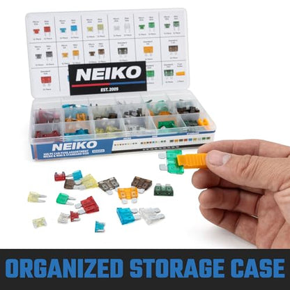 NEIKO 50505A Car Fuse Master Assortment Set, 306pc, Fast Acting, Auto Fuses Kit, Standard, Micro & Mini Sizes, 2A, 5A, 10A, 15A, 20A, 30A, and 35 Amp, Marine Boat, Automotive, RV, Car Fuse Kit - style: Standard, Mini, Micro Car Fuse Set (2A-35A)