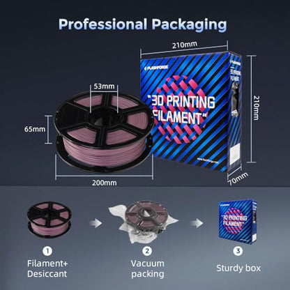 FLASHFORGE Carbon Fiber PETG Filament 1.75mm, Carbon Fiber PETG 3D Printer Filament, 1KG Spool Dimensional Accuracy +/- 0.02mm, Lightweight & Heat-Resistant & Moisture Free (Dusty Pink) - color: Pink, size: PETG CF