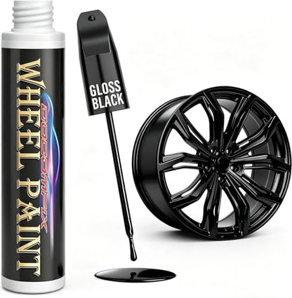 cocomfix Gloss Black Rim Touch Up Paint, Scratch & Curb Rash Repair Kit - color: No. 01 Gloss Black