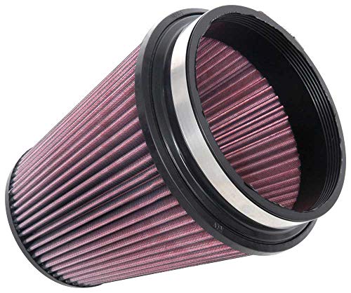K&N High-Flow Original Lifetime Universal Clamp-On Air Filter: High Performance, Premium, Washable: Flange Diameter: 6 In, Filter Height: 8 In, Flange Length: 0.625 In, Shape: Round Tapered, RU-1044