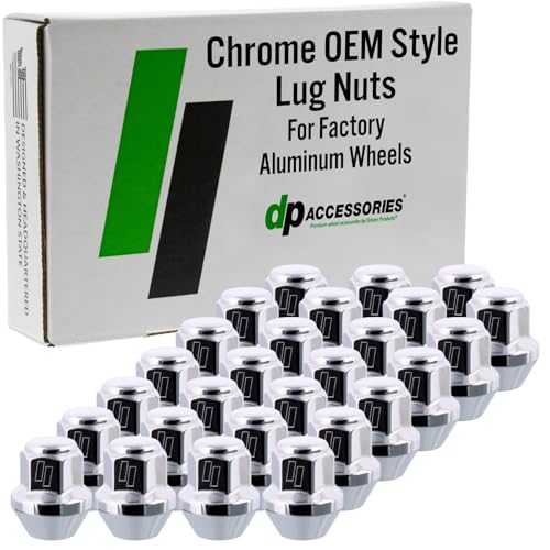 DPAccessories Lug Nuts Compatible with 2021-2026 Ford Bronco | Chrome OEM Style | for Factory Aluminum Wheels Only | Set of 27 Wheel Nuts | DFOBRO06F-CH/1 - color: Chrome, size: 2021-2026 Factory Wheels