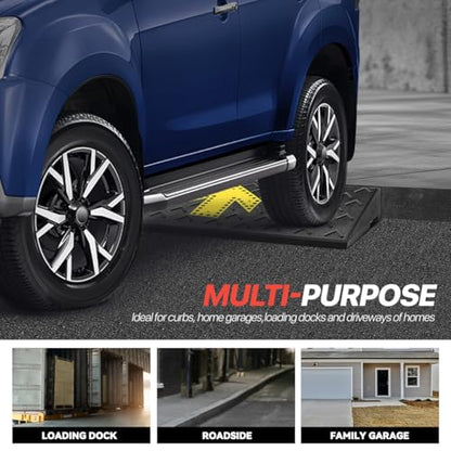 3" Rise Rubber Curb Ramp for Forklift, Driveway Sidewalk, Heavy Duty Car - size: 3" Rise Arrow
