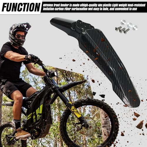 Surron Front Fender, Imitation Carbon Fiber Motorcycle Fender Mud Guard for Surron Sur Ron Light Bee X/S, Segway X260 X160 - style: Imitation Carbon Fiber