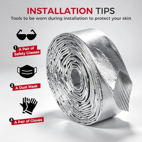 Car Aluminized Sleeving Heat Sheathing Roll 1-1/2inch 6ft - style: 1-1/2inch(I.D. Wide) - 6ft
