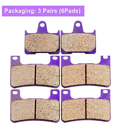 ECCPP Brake Pads Fits for Suzuki GSXR 1000 2004 2005 2006, GSXR 600 K4/K5 2004 2005, GSXR 750 K4/K5 2004 2005, FA379 FA254 Front and Rear Brake Pads