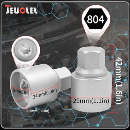 804 Wheel Locking Nut Key for Jeep, ID 29mm Lug Removal Tool - size: 804
