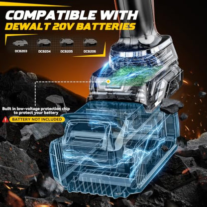 DIYtoolifz Cordless Impact Wrench 1/2” Compatible with Dewalt 20v Battery(Bare Tool), 1000FT-LBS High Torque Impact Driver, Electric Impact Gun with LED Work Light, Variable Speeds, 4-Speed Control - size: 1/2 Inch - 1000 Ft-lbs, style: Compatible with De
