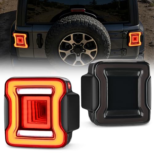 Nilight JL Tail Light LED Smoked Lens DOT APPROVED for 2018-2026 Wrangler - color: JL 2018-2026 Tail Light
