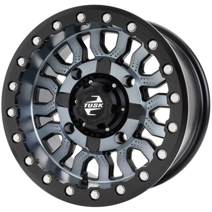 Tusk 4/156 Fremont Beadlock Wheel - 15x7, 4.0+3.0, Gunmetal/Black - color: Gunmetal/Black, size: Offset 4.0 + 3.0