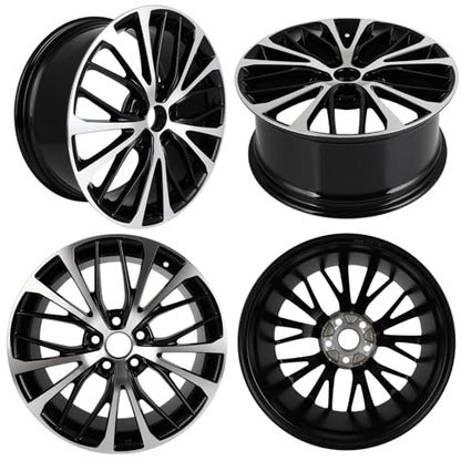 ECCPP 18 inch wheel rims:18 * 8.0in BLACK MACHINE FACE 4 pcs
