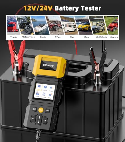 12V/24V Battery Tester with Printer OBDMATE BT770 Battery Load Tester