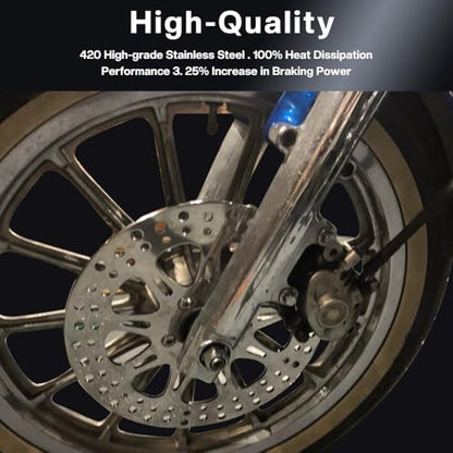 TOFR 11.5" Brake Rotor w/Pads for Harley Sportster XL1200 04-13 XL883 04-10 - color: Polished