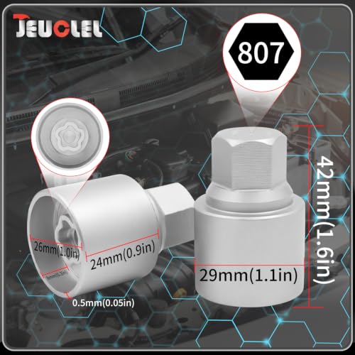 807 Wheel Locking Nut Key for Jeep, ID 29mm Lug Removal Tool - size: 807