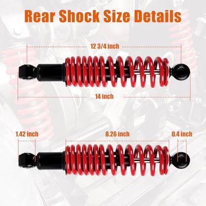 MOSNAI Heavy Duty Golf Cart Rear Shocks for Yamaha G14 G16 G19 G20 G22 G29 - color: Red