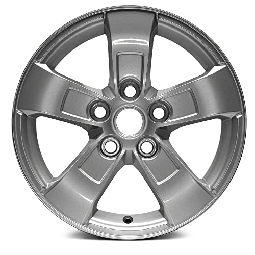 16 inch Aluminum Wheel For Chevrolet Malibu (2013–2016) 5 Spoke All Painted Sparkle Silver 5 Lug 120 mm 16 x 7.5 in Reman - Factory Wheel Rim