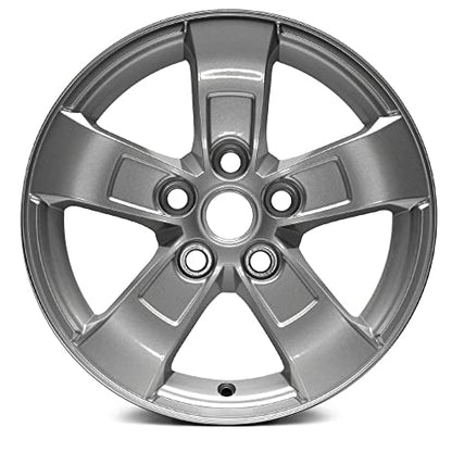 16 inch Aluminum Wheel For Chevrolet Malibu (2013–2016) 5 Spoke All Painted Sparkle Silver 5 Lug 120 mm 16 x 7.5 in Reman - Factory Wheel Rim