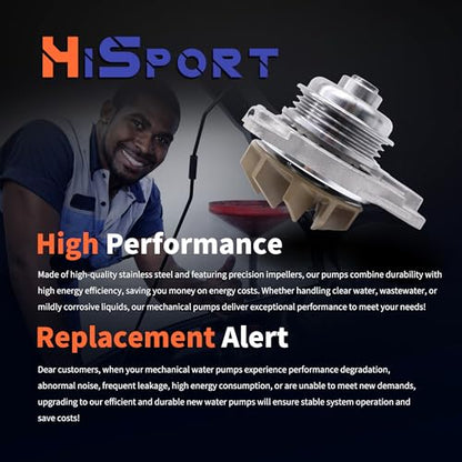 HiSport 9L8Z8501A Engine Water Pump with Gasket