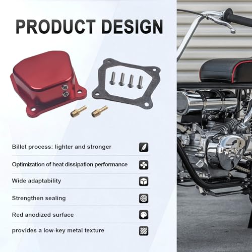 Billet Valve Cover Silver for Predator 212cc 196cc Non-Hemi Clone - color: Red