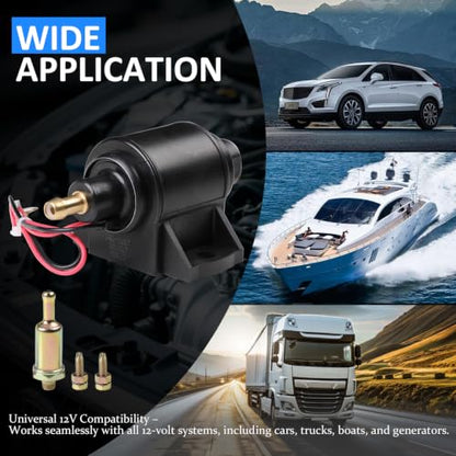12V Electric Fuel Pump Low Pressure 2-3.5 PSI Inline - size: 2-3.5 PSI 28GPH