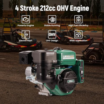 maXpeedingrods 7HP 212cc Gas Engine, Electric Start 4 Stroke OHV - style: 212cc+Electric Start
