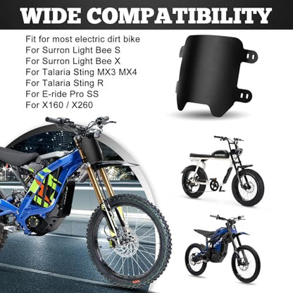XINGWU Front Number Plate for Ebike Durable ABS Plate Dirt Bike Plate Replacement for Surron Light Bee Ridstar Q20 Tutti Soleil 01 Talaria Sting MX3 MX4 MX5 Super73 E Ride Pro Black - size: Number Plate, style: Black