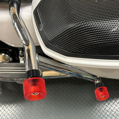 Saddlebag Guards Fit for Harley Touring 2009-2025 - style: Saddlebag Guards with Red Decorative Wheel