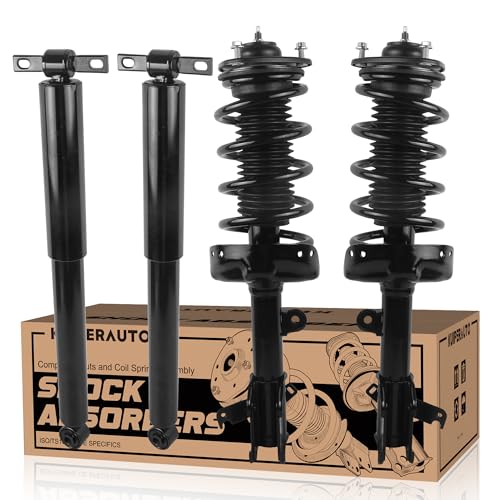 KUIPERAUTO 172542 172541 37316 Complete Front & Rear Struts Coil Spring Assembly Compatible for 2008-2010 Honda Odyssey 3.5L 4x Replacement Shock Absorbers - size: 4x Front+Rear Struts, style: 2008-2010