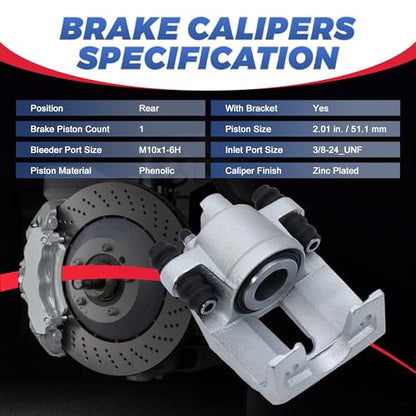 Rear Brake Calipers Compatible with 04-11 Ford F-150, 18-4858 18-4859 - size: Rear 18-4858+18-4859