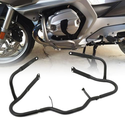 CHIFUN Engine Guard Front Highway Crash Bars Steel Replacement for BMW R1200RT 2005-2013 Black Motorcycle Frame Protection Bars - color: Black