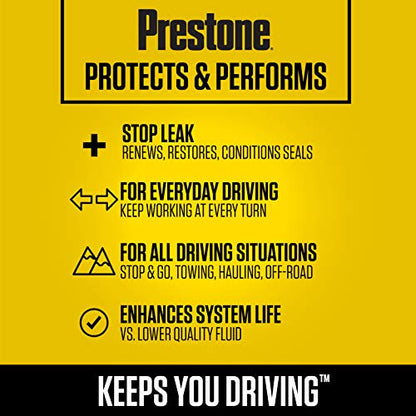 Prestone Power Steering Fluid | Stop Leak Formula | 12 oz Bottles | Pack of 3 - size: 12 oz. (Pack of 3), style: Pack of 1