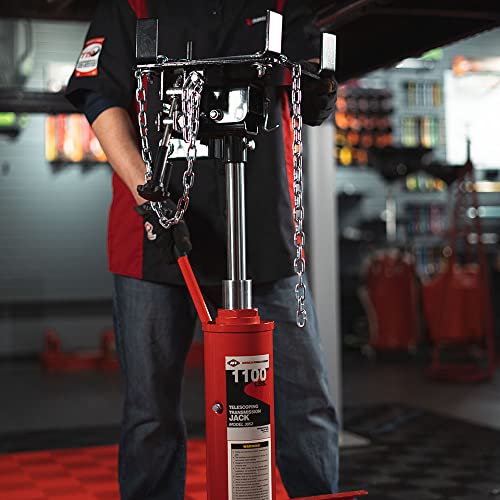 AFF Telescoping Transmission Jack - Truck Transmission Floor Jack with Universal Head and Wide Base (Multiple Weight Capacities) - size: 1,100 lbs Capacity, style: Air Assist