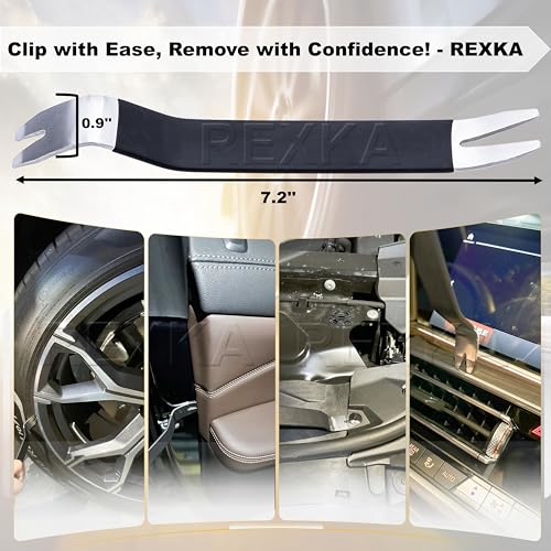 Rexka 51pcs 5/16 Fender Liner Splash Shield Trunk Lid Bumper Cover Trim Retainer Clip Fastener for GM 10121502 Buick Cadillac Chevy GMC Hummer Oldsmobile Pontiac Saturn - Auto Trim Panel Body Remover - color: 50pcs+Remover