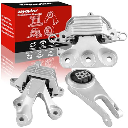 3Pcs Engine Mount Fit for 2016-2018 Chevrolet Malibu 1.5L L4 - size: 2016-2018 for Chevy Malibu 1.5L L4 Auto Trans Only