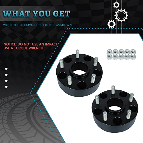 IRONTEK 2" 5x127mm Wheel Spacers Adapters (71.5mm Hub Bore, M1/2 x 20 Studs) 5x5 to 5x5 50mm Hubcentric Spacers FITS Jeep 06-10 Commander, 99-10 Grand Cherokee, 07-18 Wrangler 2 Pieces - size: 2"|5x5|2PCS