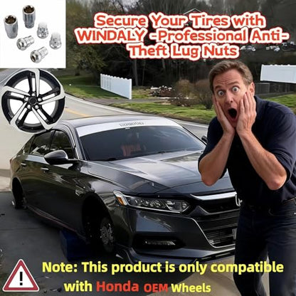 Wheel Lock Lug Nuts, Compatible with Honda/Acura US Models