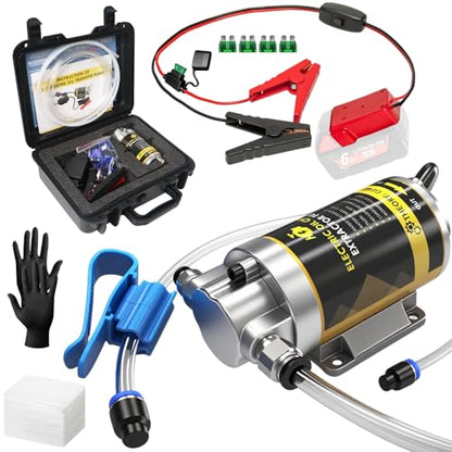 Portable Oil Extractor Pump Compatible with Milwaukee M18 Battery - color: SET 01+Red battery adapter