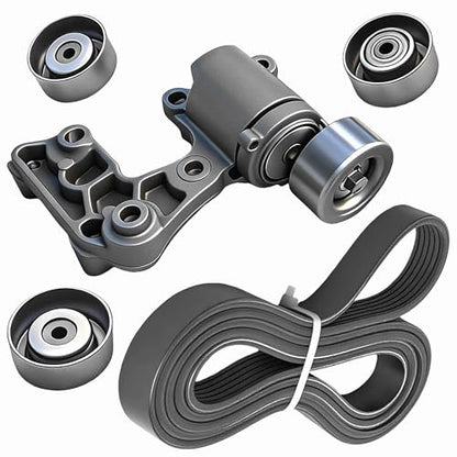 Serpentine Belt Drive Kit With Tensioner And Idler Pulleys For Toyota - size: Toyota 4runner (10-22), Fj Cruiser (12-14)