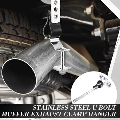 Geetery 4 Pcs Universal Exhaust Hangers Muffler Hanger, Rv Style, Silver - color: Silver, size: Rv Style