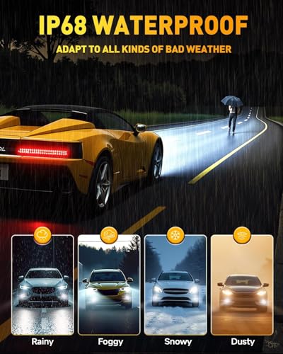 Termitor D1S Bulbs, 6000K Cool White 60000LM High Brightness, IP68 Waterproof Xenon Bulb, 3-Minute Plug N Play, Direct Replacement for 66144 66140 85140 85415, Pack of 2 - color: D1S