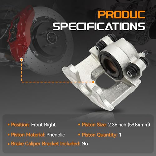 Brtec Front Right Disc Brake Caliper Assembly, Replaces OE Number 184643 - size: 184643