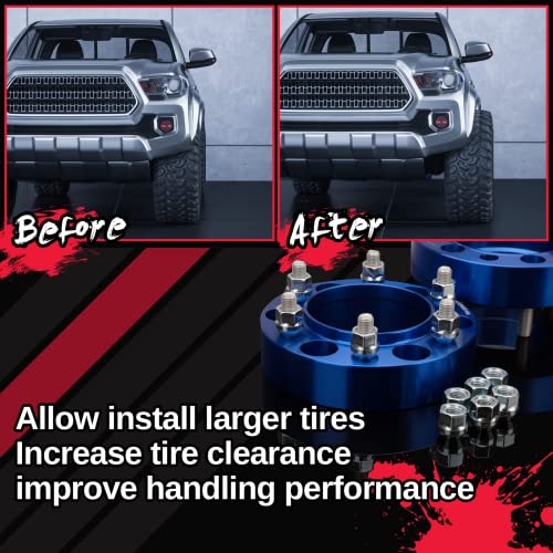KSP 1.5in 6X139.7 Wheel Spacers for Silverado Sierra 1500,Hubcentric Spacer - color: blue, size: 1.5"-6x5.5-4pcs