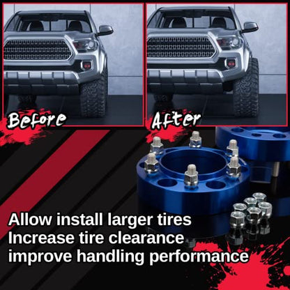 KSP 1.5in 6X139.7 Wheel Spacers for Silverado Sierra 1500,Hubcentric Spacer - color: blue, size: 1.5"-6x5.5-4pcs