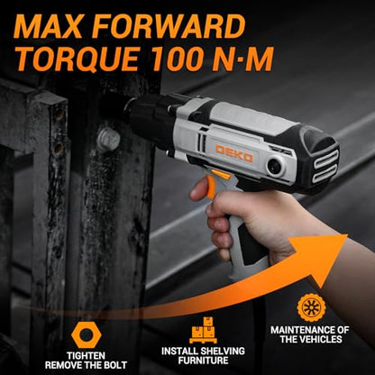 Electric Impact Wrench:DEKOPRO 4A Corded Impact Wrenches, 3600 RPM Electric Impact Driver Gun with 4 Sockets for Automotive & Equipment Maintenance