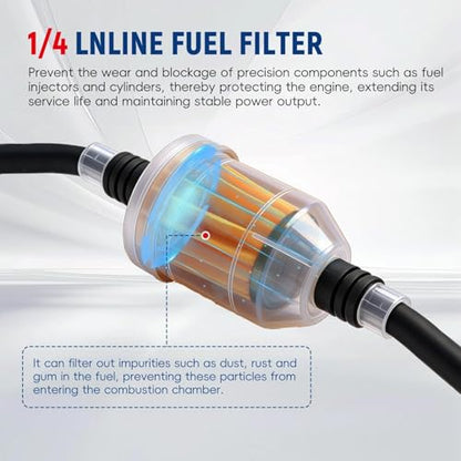 36 Pack Gas Inline Fuel Filter 1/4 x 5/16 - Replacement for Briggs & Stratton, John Deere & Kawasaki