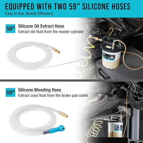 DURATECH 3L Pneumatic Brake Bleeder Kit, Vacuum Pump Tool