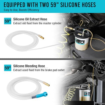 DURATECH 3L Pneumatic Brake Bleeder Kit, Vacuum Pump Tool